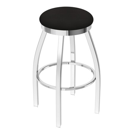 Holland Bar Stool Co 25" Swivel Counter Stool, Chrome Finish, Canter Espresso Seat 80225CH003
